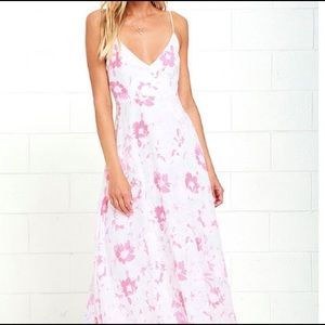 Lulus floral maxi dress size small